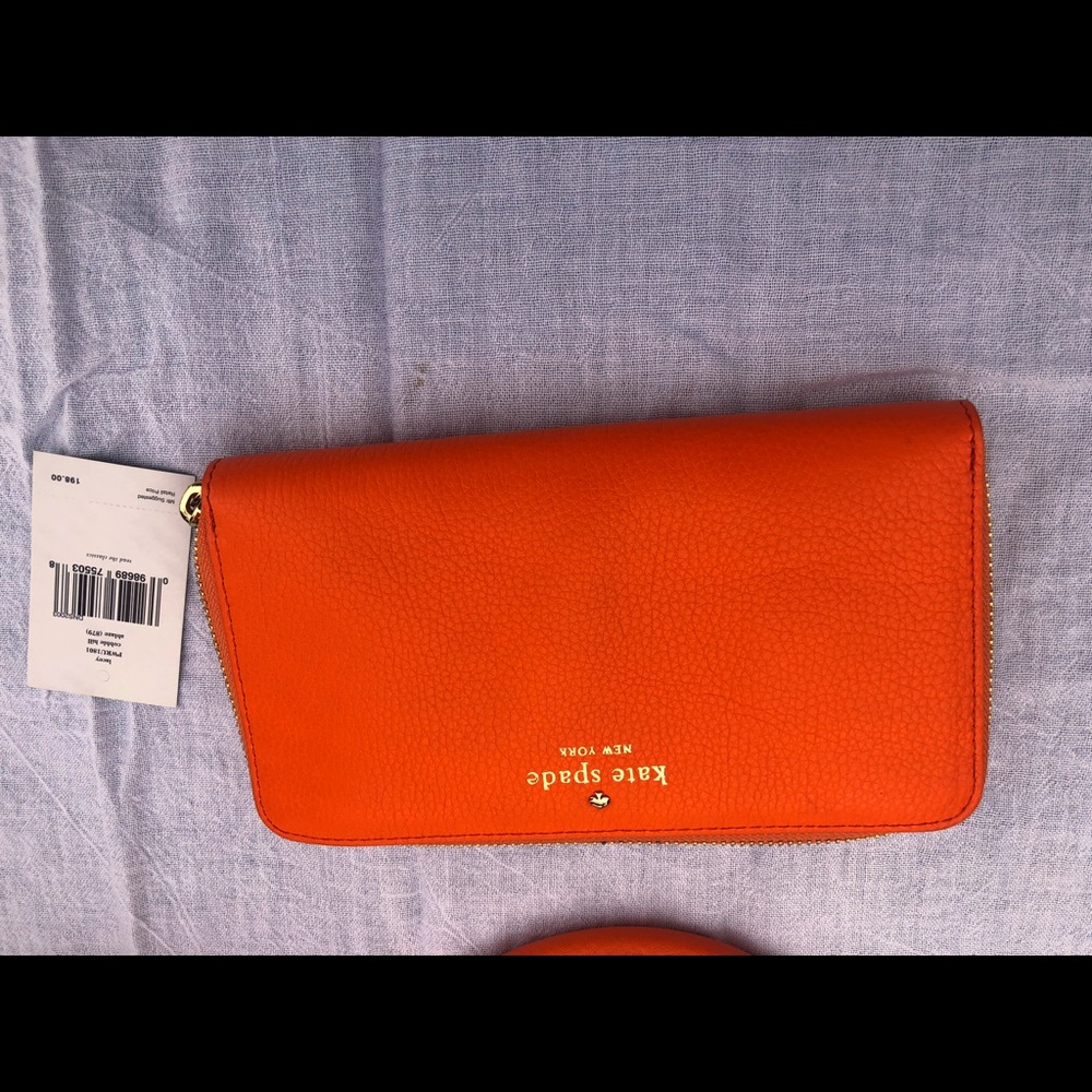 Orange Kate Spade Wallet
